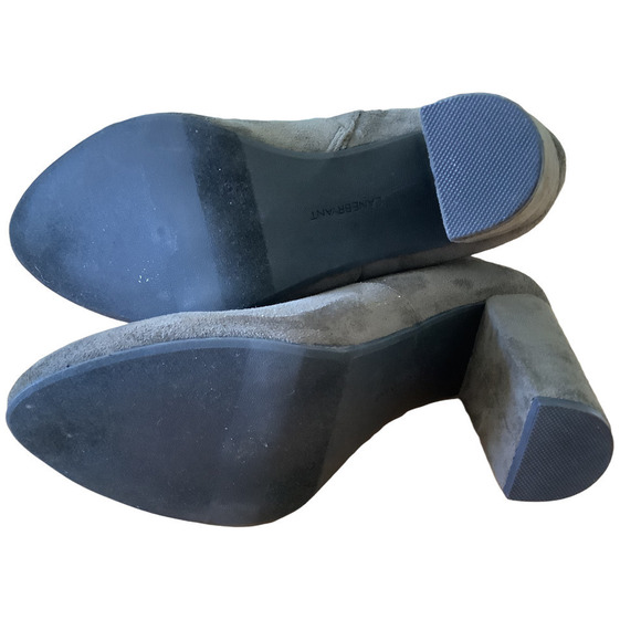 Lane Bryant Dark Olive Green Faux Suede Booties 11W - Picture 9 of 10